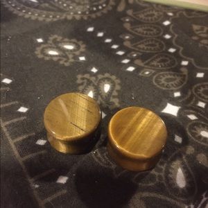✨ beautiful 🐅 TIGERS EYE 👁 stone plugs! 3/4